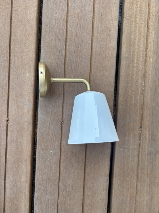 Corston wandlamp messing porcelein – Wandlampen, Porcelain, Brass (photo 2 of 7)