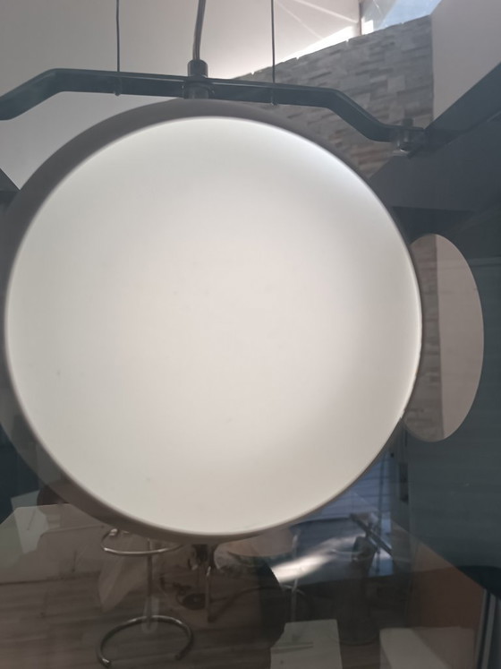 Image 1 of Lampe suspendue design plexiglas fumé 1990s