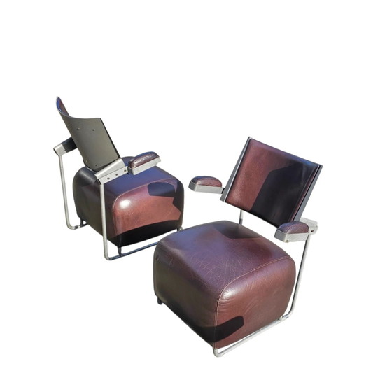 3 x Oscar Sessel von Harri Korhonen für Inno Interior Oy / braunes Leder / 1980er Jahre – Leather (photo 14 of 14)