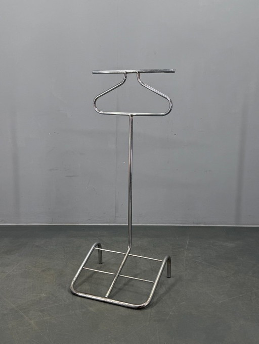 Valet de ropa cromado Bauhaus de la década de 1930, Checoslovaquia