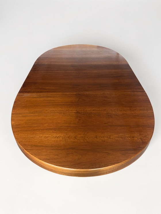 Image 1 of Mid Century Esstisch Nussbaum ausziehbar 140–260 cm | Vintage Design Tisch massiv Holz Alma Deutschland