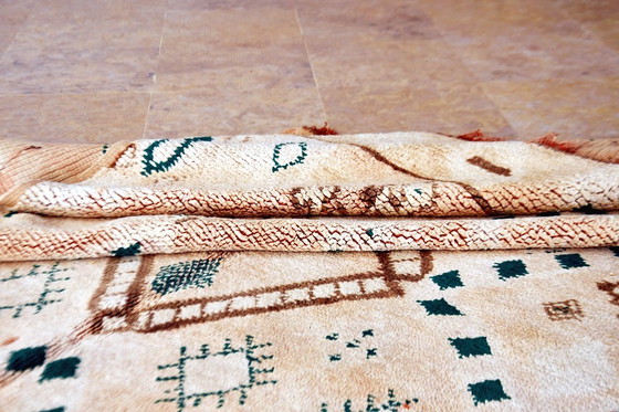 Image 1 of Tappeto marocchino vintage Zemmour - 272 x 173 cm (beige e verde)