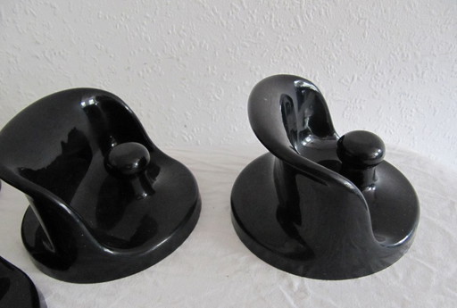 4 ganci da parete Appendiabiti Olaf von Bohr n. 4702 Kartell anni '70