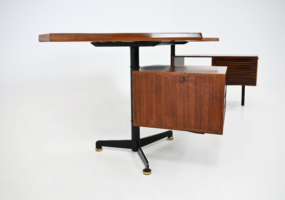 T96 Desk Boomerang by Osvaldo Borsani for Tecno, 1960s – Metal, Wood (photo 6 of 13)