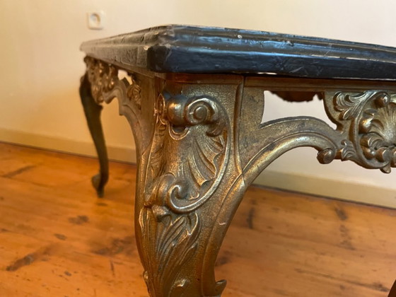 Image 1 of Table basse en laiton Tablejre Side Table 60s French