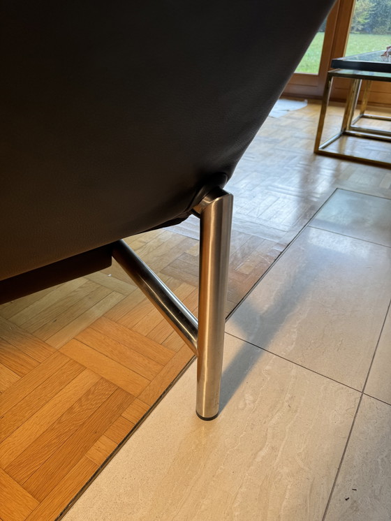 Image 1 of De Sede DS 450 Leather Two-Seater Functional Sofa Designer Leather Couch