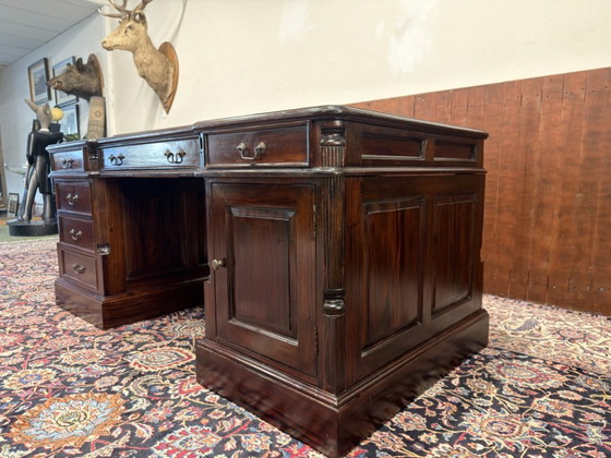 Scrivania Partner Inglese Chesterfield Classica – Scrivanie, Leather, Wood (photo 6 of 21)