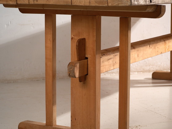 Antique Pine Refectory Dining Table, Central Europe, circa 1900, Rustic (photo 4 of 11)