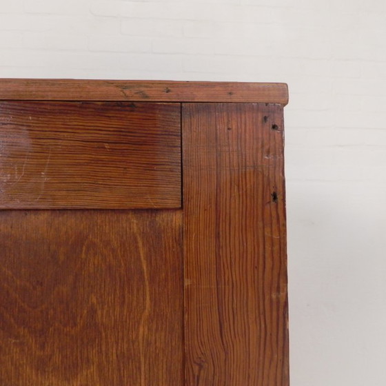 Pine school chart cabinet, architect's cabinet, map cabinet, 1930s, Storage cabinet, Wood, Brown (photo 23 of 25)