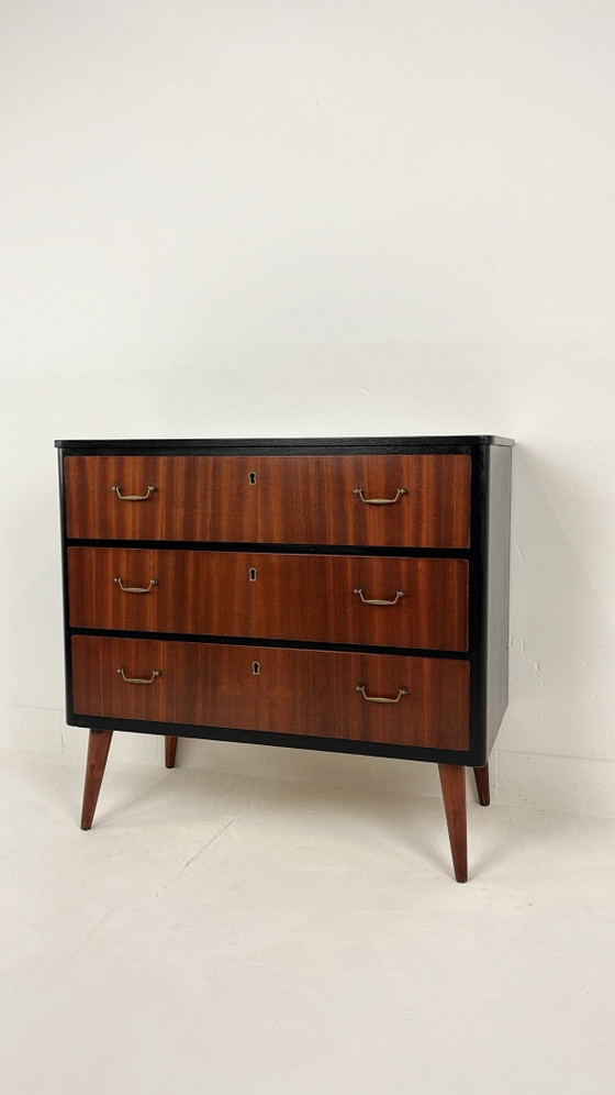 Cassettiera vintage svedese – Cassettiere, Legno, Ottone, Mid Century Modern (photo 11 of 12)