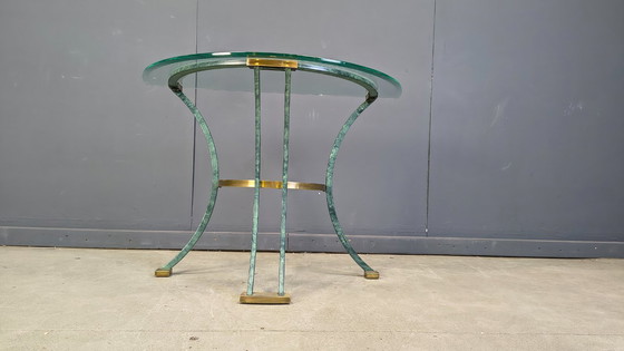 Image 1 of Vintage brass and metal console, 1970s - France