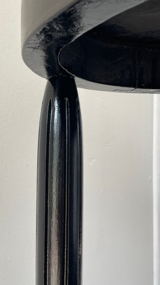 Image 1 of Art Deco Black Wood Console Table