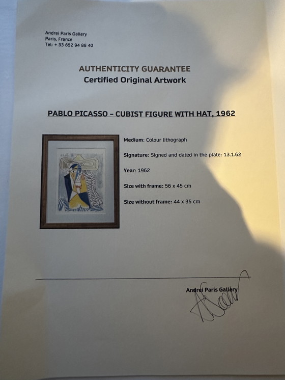 Image 1 of Pablo Picasso Figura cubista con sombrero