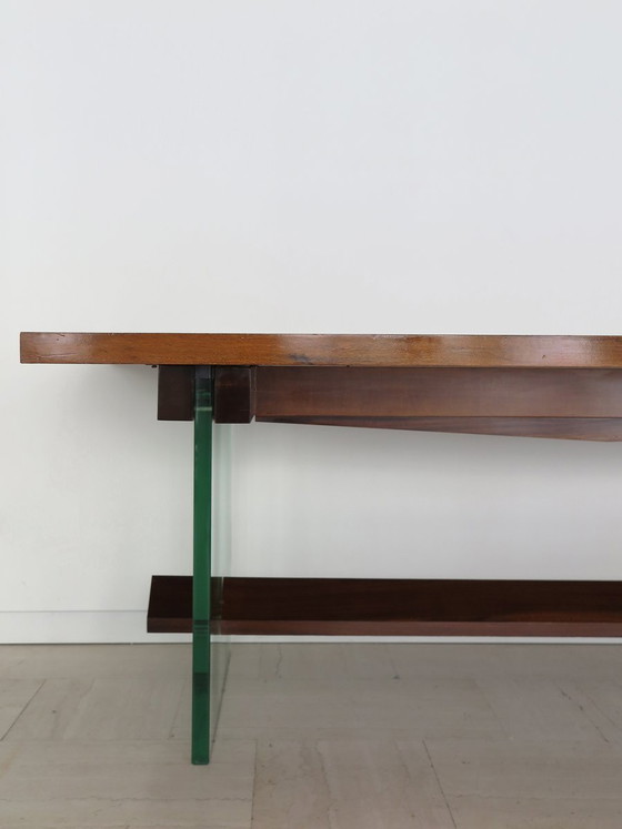 Large Console by Fontana Arte, Italy, 1960s – Wood, Glass (photo 3 of 21)