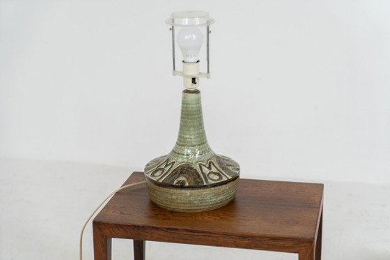 Image 1 of Ceramic table lamp by Søholm for Bornholmsk (Denmark, 1960s).