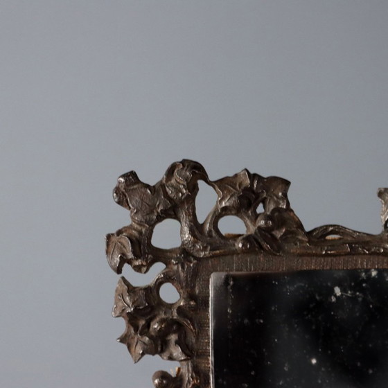 Image 1 of Tafelspiegel van bronskleurig gepatineerd metaal