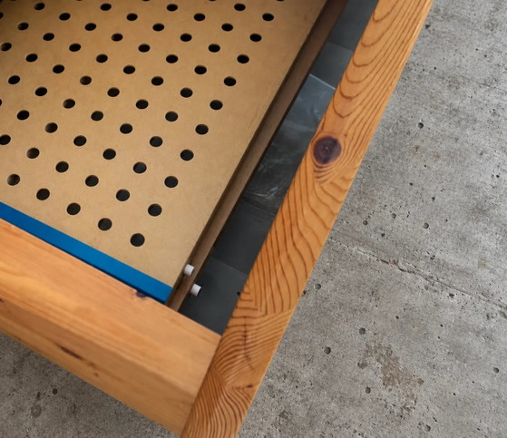 Doppelbett aus massivem Kiefernholz / 1980er Jahre – Matratzen und Lattenroste (photo 3 of 6)