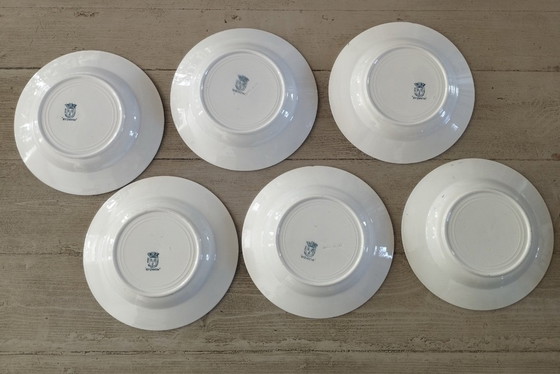 Image 1 of "Bizantino": 6 platos hondos de piedra de hierro de St-Amand & Hamage