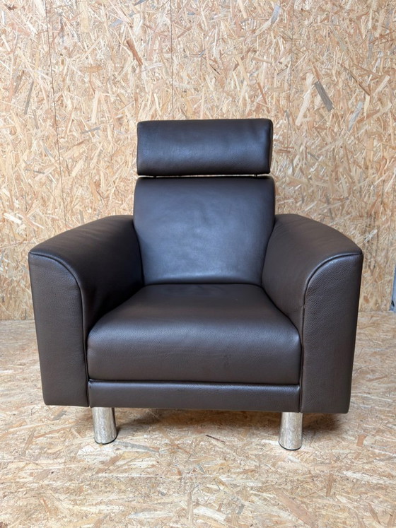 2 Jori-Sessel, bezogen mit braunem Leder – Leather (photo 8 of 17)