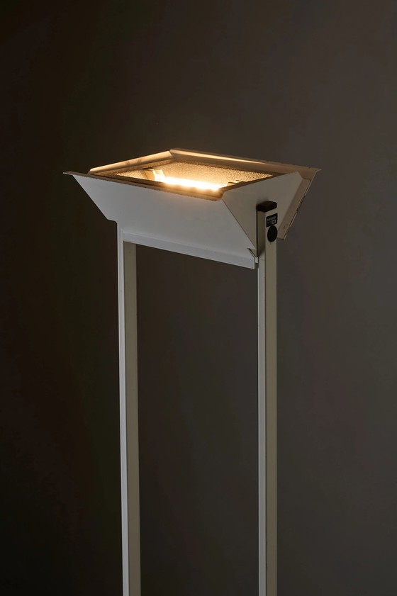 Estudi Blanc for Metalarte Escala Lampada da terra, Spagna, anni '80, Lampade da terra, Bianco (foto 9 di 9)