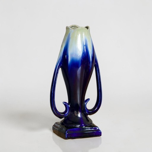 Large Art Nouveau vase by Thulin in glazed stoneware