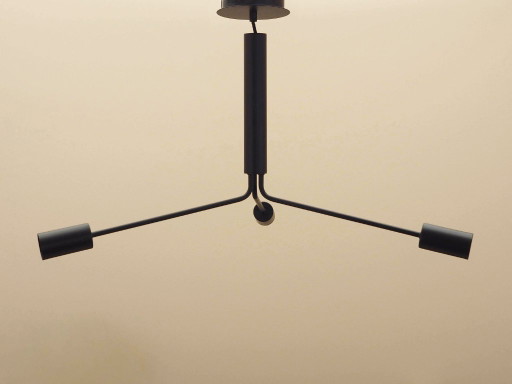 Lampada a sospensione Frandsen a tre bracci in metallo nero Design danese degli anni 2000 – kroonluchters (photo 2 of 9)