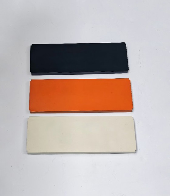 Tomado Étagères murales vintage Noir Orange Blanc – Metal (photo 5 of 8)