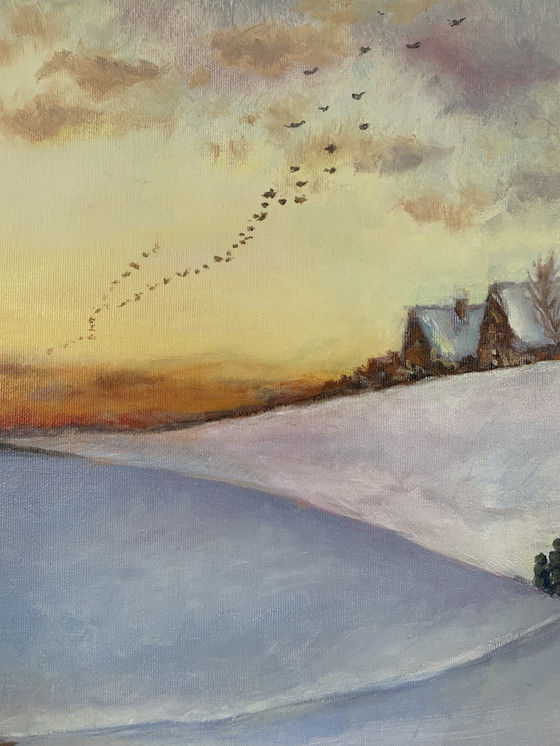 Image 1 of Idylle d'hiver au coucher du soleil