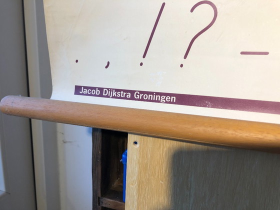 Image 1 of Tabella scolastica vintage per la scrittura - 90 x 70 cm, fronte-retro