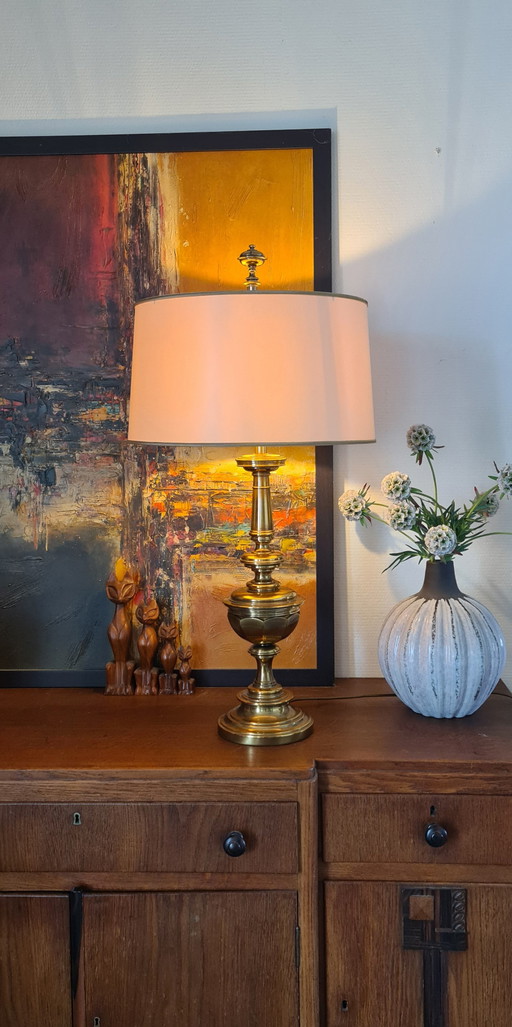 Heavy brass Stiffel table lamp '80