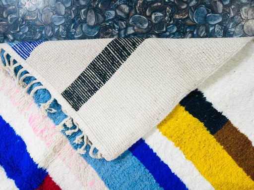 Mehrfarbige Berberteppiche aus Leinen, 250 cm x 200 cm 