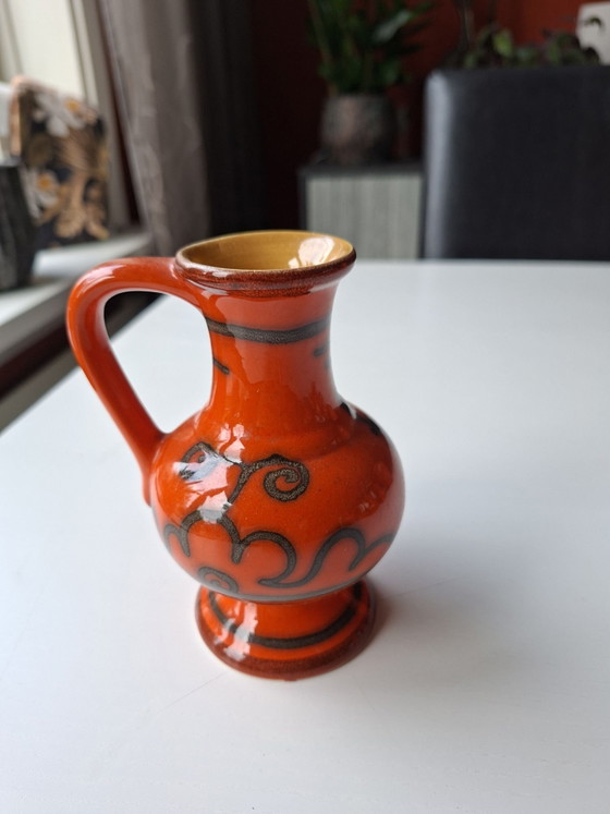 11 delig Flora servies oranje zwart, Tafelwaar, Keramiek (foto 5 van 11)