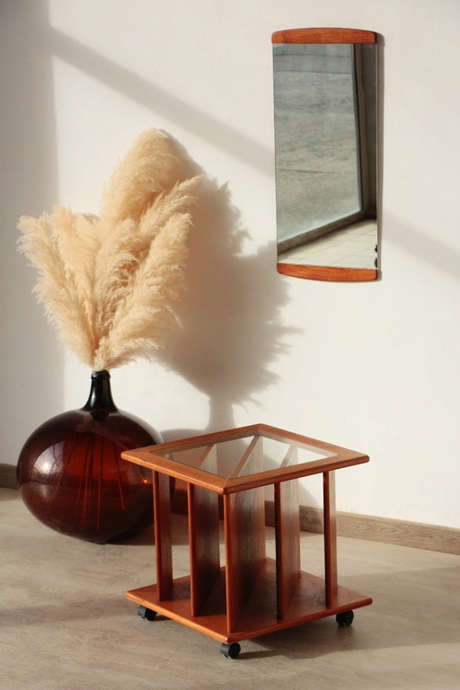 Vintage G Plan Teak Side Table – Magazine Rack & Casters (1960s)