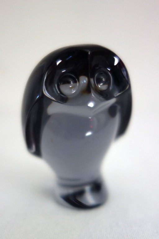 Crystal Owl Signed Baccarat France