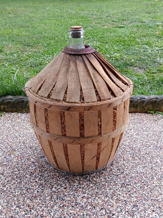 Image 1 of Demijohn in seiner Holzverpackung