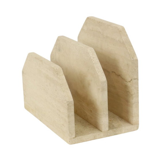 Vintage Magazine Rack Travertine Natural Stone Seventies (photo 4 of 22)