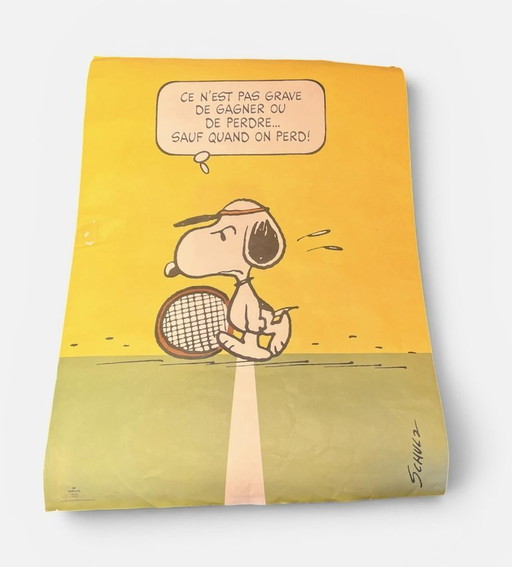 Plakat: Es ist egal, ob du gewinnst oder verlierst, außer wenn du verlierst. Snoopy Hallmark von Charles Schulz, 1950er Jahre