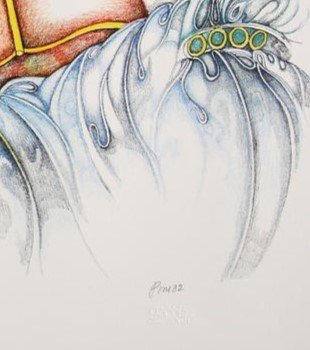 Image 1 of "Due donne" Litografia firmata da Giuliano Pini, numerata, serie: 125+XXV