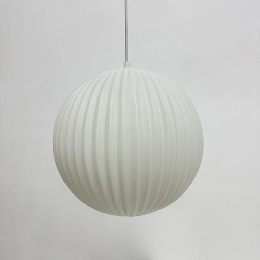 Zeldzame Louis Kalff voor Philips opaline glazen hanglamp, jaren 60