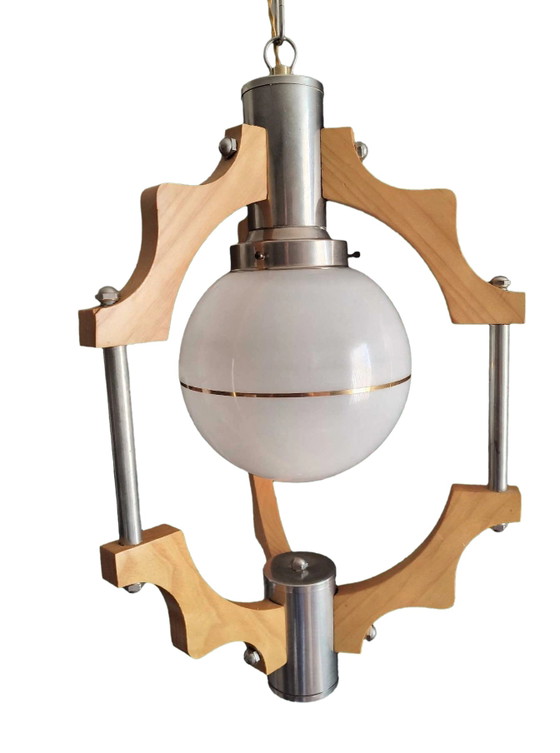 Prachtige Modernariat Design Hanglamp – Hanglampen, Glass, Metal (photo 4 of 10)