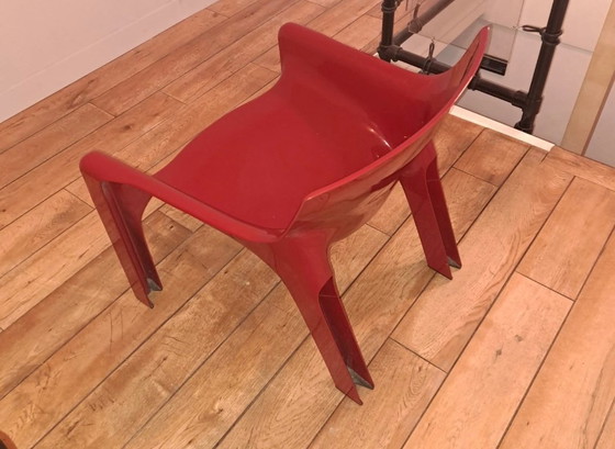 Image 1 of Artemide Milano – Modello Vicario designstoel | donkerrood | vintage | goede staat