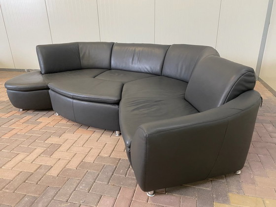 Image 1 of Hummel Design hoekbank van grijs leer