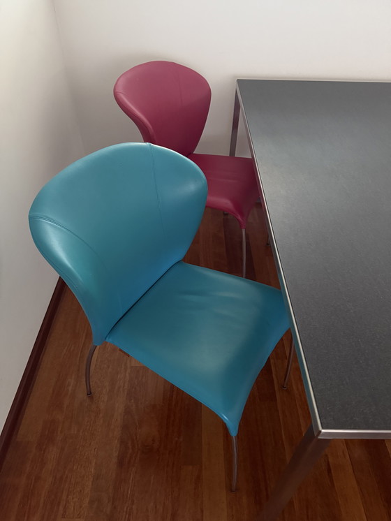 Image 1 of Metaform Eettafel + Montis Eetkamerstoelen