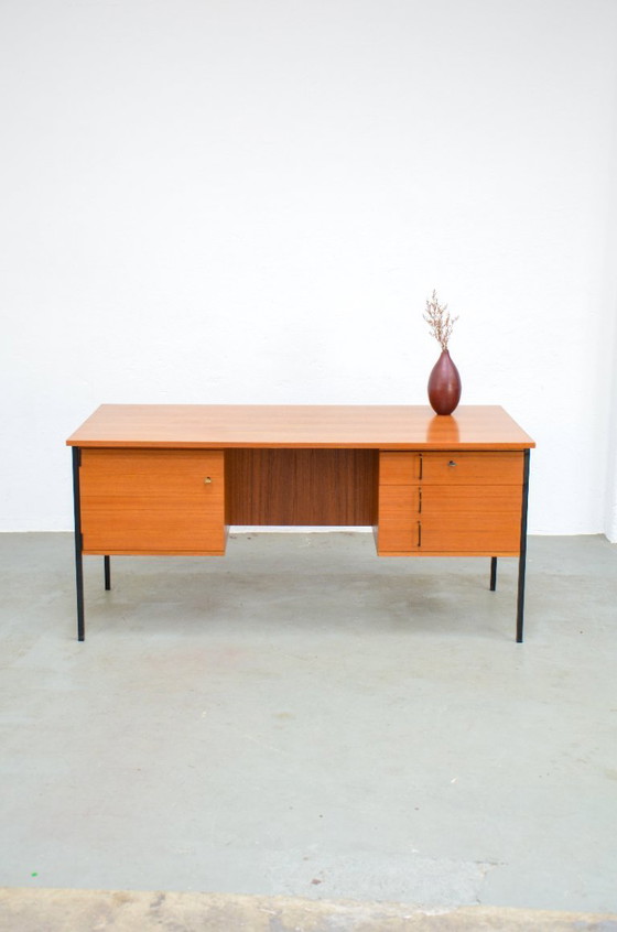 Image 1 of Scrivania vintage REGO di Günter Renkel, ufficio in teak di metà secolo, anni '70.