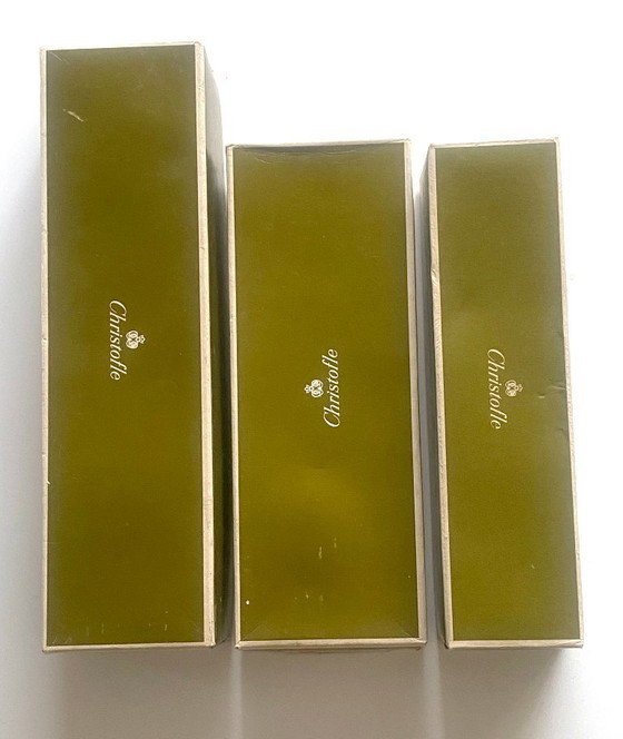 Image 1 of Christofle Malmaison Tafelservice – 12 Gedecke + Servierteile – versilbert