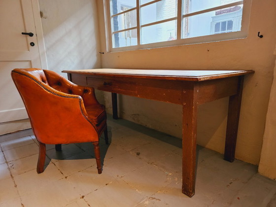 French farmhouse table or as a desk, long table of 2 meters! – Dining tables, Metal, Wood (photo 9 of 10)