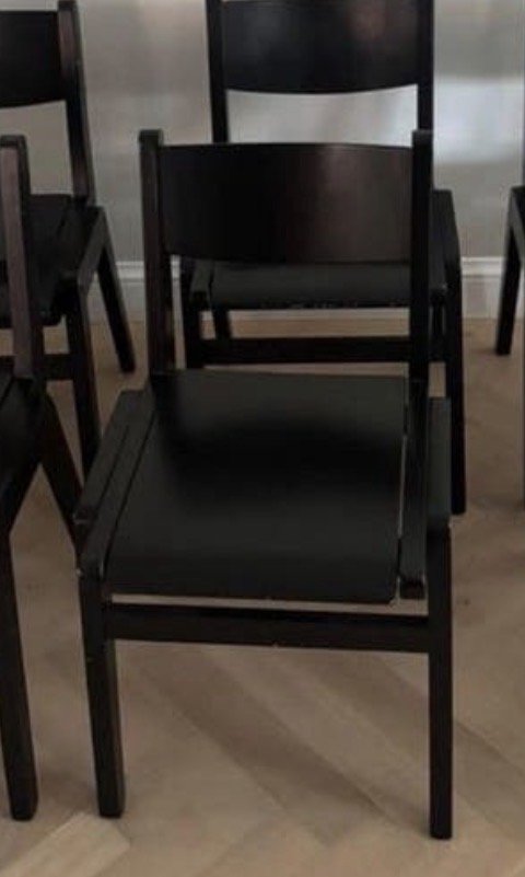 Image 1 of 5 sillas de comedor de madera negras