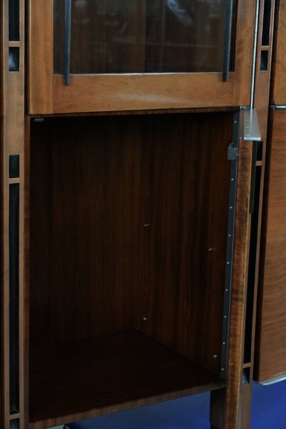 Image 1 of Large Art Deco design display cabinet/sideboard by Schuitema from the Decoforma series with lighting