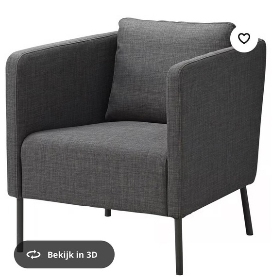 Image 1 of IKEA ekero con funda de diseño beige y negro 2x