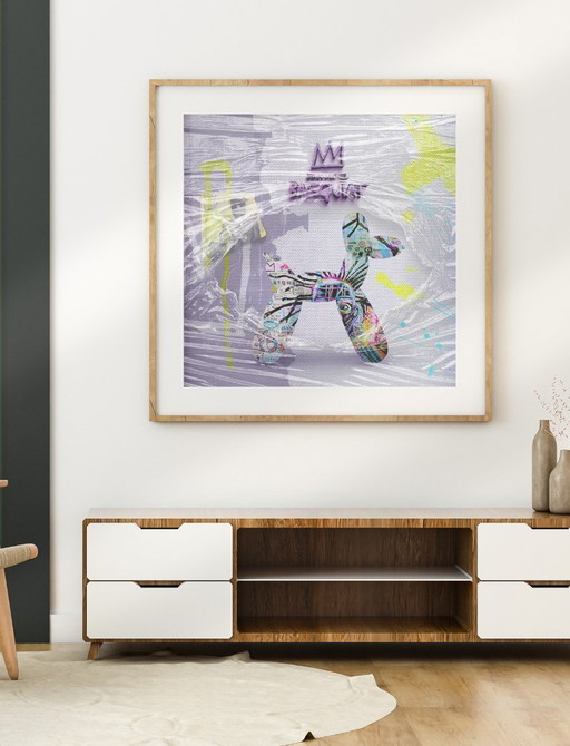 Edición limitada: Wrapped Woof – Basquiat | 140 x 140 cm | 2025 (Original, 1983)